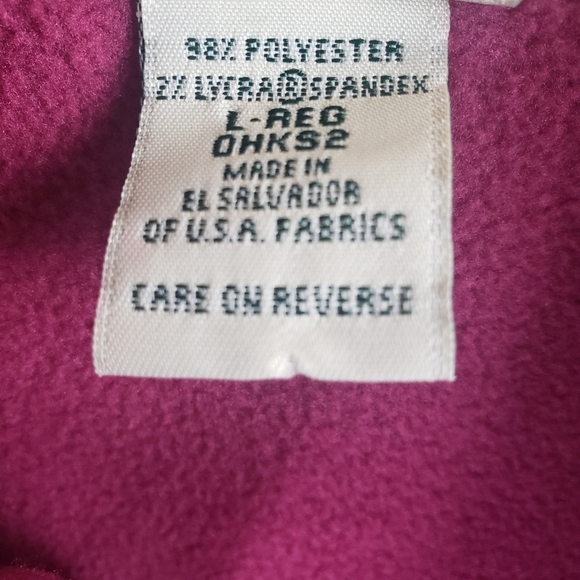 L.L.Bean Fushia Sleeveless Full Zip Fleece Vest Sz L - Picture 5 of 7